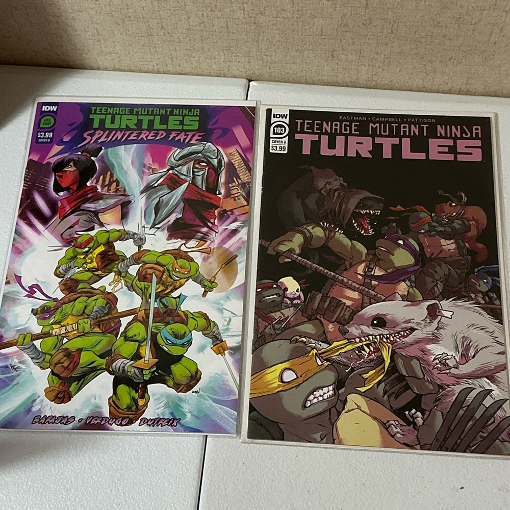 Teenage Mutant Ninja Turtles Comic Lot - Green & Multicolor Covers